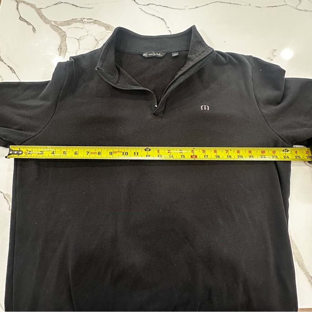 TravisMathew Black 1/4 Zip Pullover Sweatshirt - Size Large - Picture 5 of 9